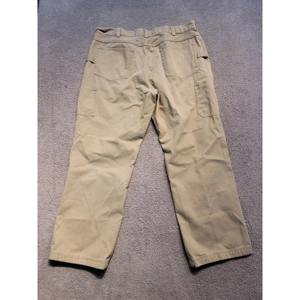 Duluth Trading Co. Men's Carpenter Work Pants‎ 42x32 Khaki Utility Heavy Duty